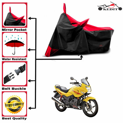 KEDIT Two Wheeler Cover for Hero(Karizma, Red, Black)
