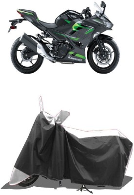 SUGASHRI Waterproof Two Wheeler Cover for Kawasaki(Ninja 650 BS6, White, Black)