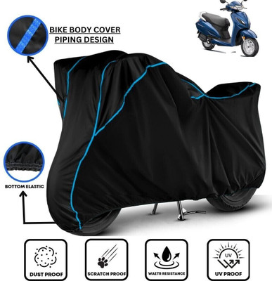 LE PRA Waterproof Two Wheeler Cover for Honda(Activa, Black, Blue)