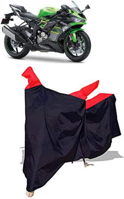 Amexride Two Wheeler Cover for Kawasaki(Ninja ZX-6R, Black)