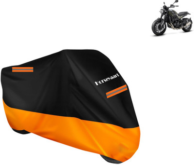 Horseyaart Waterproof Two Wheeler Cover for Benelli(Leoncino, Orange)