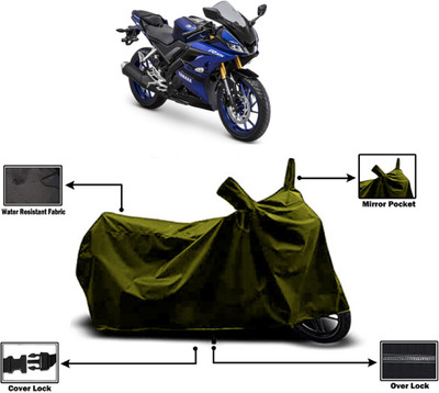 Amexride Two Wheeler Cover for Yamaha(YZF R15 V3.0, Green)