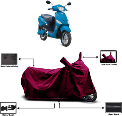 KEDIT Two Wheeler Cover for Hero(Electric Optima HS500 ER, Maroon)
