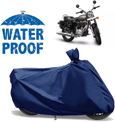 AutoGalaxy Waterproof Two Wheeler Cover for Royal Enfield(Bullet Electra Twinspark, Blue)
