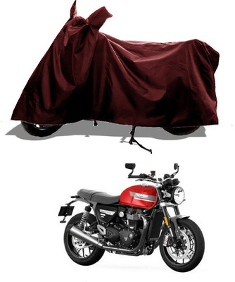 GROFATIK Two Wheeler Cover for Triumph(Speed Twin BS6, Maroon)