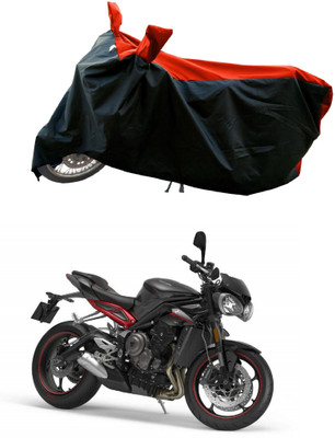 DeepShakshi AUTOMOTIVE Waterproof Two Wheeler Cover for Triumph(Street Triple, Red)