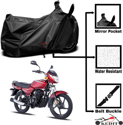 KEDIT Two Wheeler Cover for Bajaj(CT100, Black)