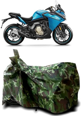 Autofly Waterproof Two Wheeler Cover for CFMoto(400GT, Multicolor)