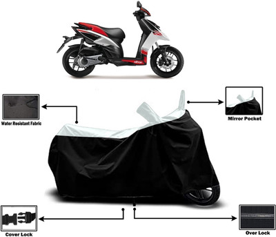 Amexride Two Wheeler Cover for Aprilia(SR 150, White)