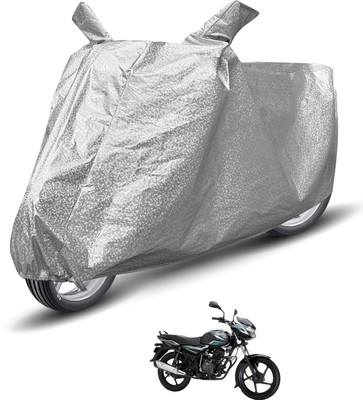Auto Hub Waterproof Two Wheeler Cover for Bajaj(Discover 100 DTS-i, Silver)