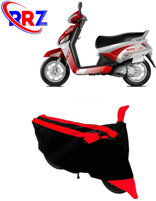 RRZ Waterproof Two Wheeler Cover for Mahindra(Gusto 125, Black, Red)