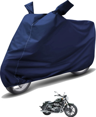 Caronix Waterproof Two Wheeler Cover for Royal Enfield(Meteor, Blue)