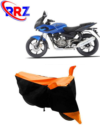 RRZ Waterproof Two Wheeler Cover for Bajaj(Pulsar 220F, Black, Orange)