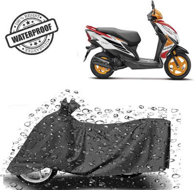 ROYAL AUTO MART Waterproof Two Wheeler Cover for Honda(Dio, Grey)