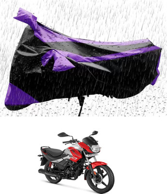 RONISH Waterproof Two Wheeler Cover for Hero(Passion Pro i3S, Purple, Black)