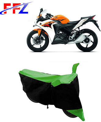 FFZ Two Wheeler Cover for Honda(CBR 150R, Black, Green)