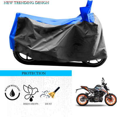 ANTHUB Waterproof Two Wheeler Cover for KTM(125 Duke, Grey, Blue)