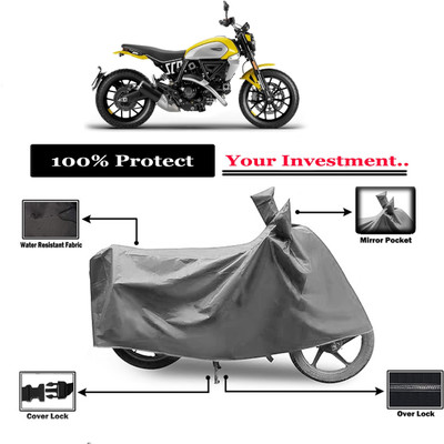 Amexride Two Wheeler Cover for Ducati(Scrambler, Grey)