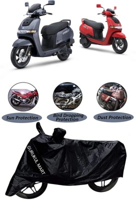 gurukul mart Waterproof Two Wheeler Cover for TVS(Electric Scooter, Black)