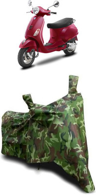 ATBROTHERS Waterproof Two Wheeler Cover for Vespa(ZX 125, Multicolor, Green)