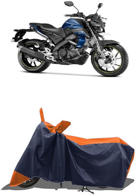 SUGASHRI Waterproof Two Wheeler Cover for Yamaha(MT 15 New, Orange, Blue)