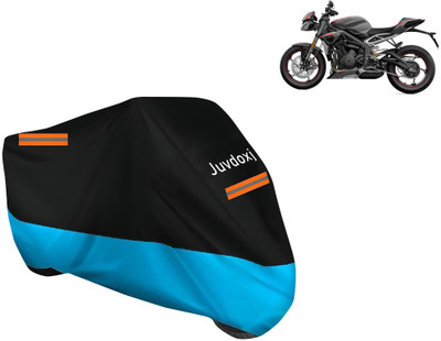 Juvdoxj Waterproof Two Wheeler Cover for Triumph(Street Triple RS BS6, Blue)