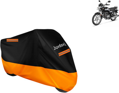 Juvdoxj Waterproof Two Wheeler Cover for Hero(HF Deluxe BS6, Orange)