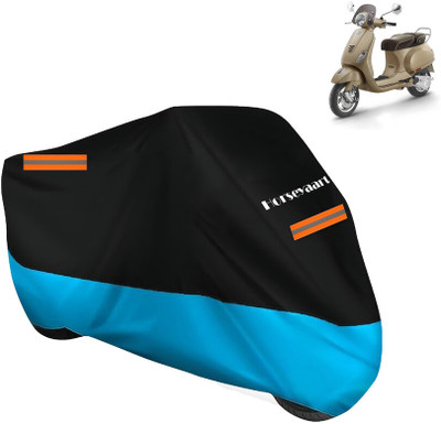 Horseyaart Waterproof Two Wheeler Cover for Vespa(Elegante 150 BS6, Blue)