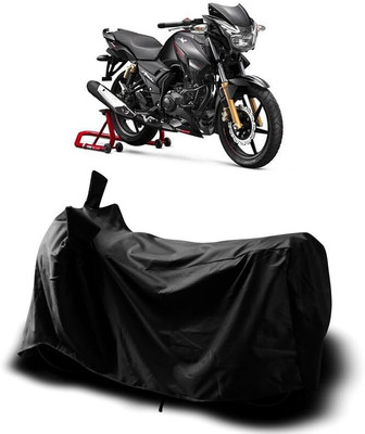 KEDIT Two Wheeler Cover for TVS(Apache RTR 160, Black)