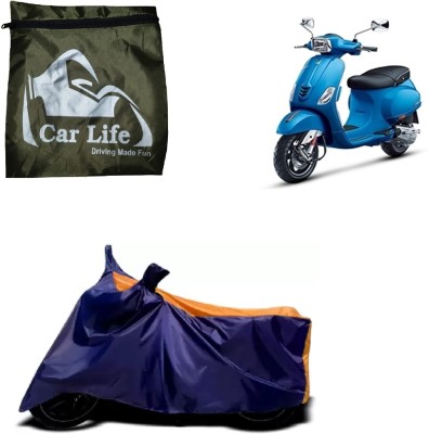 Car Life Two Wheeler Cover for Vespa(Vespa SXL 125, Orange, Blue)