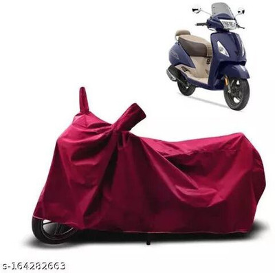 AutoGalaxy Waterproof Two Wheeler Cover for TVS(Sport KS, Maroon)