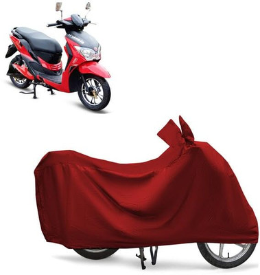 KEDIT Two Wheeler Cover for Hero(Electric Dash BS6, Maroon)