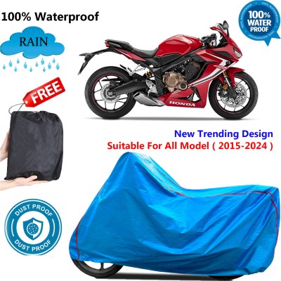 OliverX Waterproof Two Wheeler Cover for Honda(CBR650R, Blue)