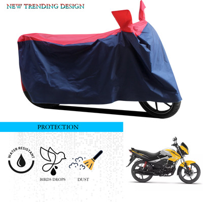 ANTHUB Waterproof Two Wheeler Cover for Hero(MotoCorp Passion Pro, Black, Red)