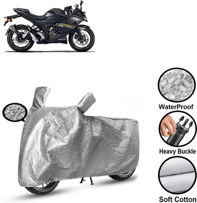 PAGORA Waterproof Two Wheeler Cover for Suzuki(Gixxer SF 250, Silver)