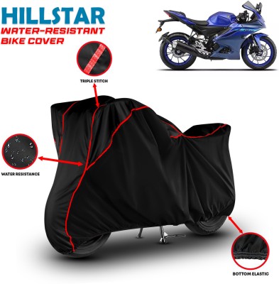 HILLSTAR Waterproof Two Wheeler Cover for Yamaha(YZF-R15 V2, Black, Red)