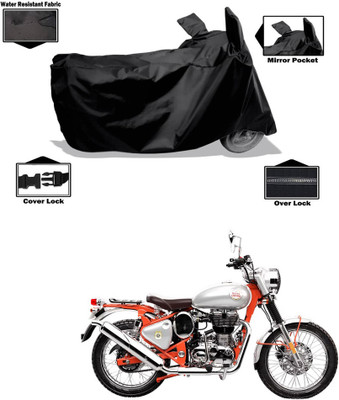CODOKI Waterproof Two Wheeler Cover for Royal Enfield(Bullet Trials 500, Black)