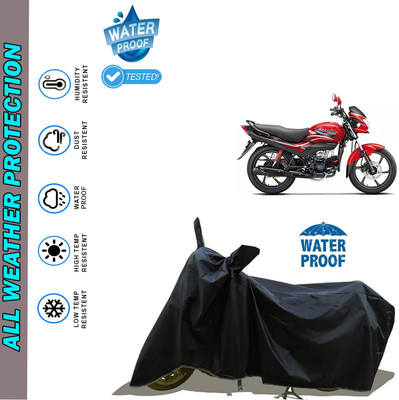 AutoGalaxy Waterproof Two Wheeler Cover for Hero(Passion Plus, Black)