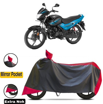 WMIZEXA Waterproof Two Wheeler Cover for Hero(Glamour i3s, Red, Black)