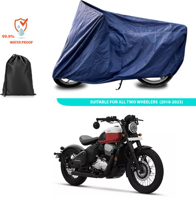 GOSHIV-car and bike accessories Waterproof Two Wheeler Cover for JAWA(Blue)