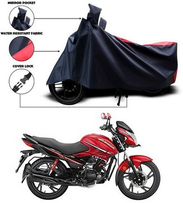 DeepShakshi AUTOMOTIVE Two Wheeler Cover for Hero(Glamour i3s, Red, Black)