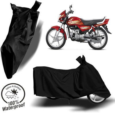 ROYAL AUTO MART Waterproof Two Wheeler Cover for Hero(HF, Black)