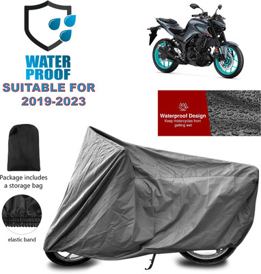GOSHIV-car and bike accessories Waterproof Two Wheeler Cover for Yamaha(MT-03, Grey)