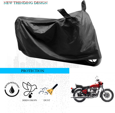 ANTHUB Waterproof Two Wheeler Cover for Royal Enfield(Bullet Electra Twinspark, Black)