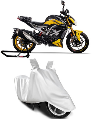 BbcMart Waterproof Two Wheeler Cover for TVS(Apache RTR 310 BS6, Silver)