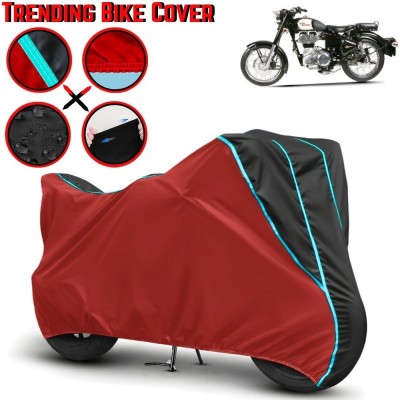 Mwiss Waterproof Two Wheeler Cover for Royal Enfield(350, Red, Black)