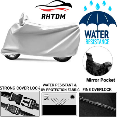 aksmit Waterproof Two Wheeler Cover for Bajaj(Platina, Silver)