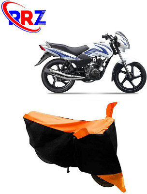 RRZ Waterproof Two Wheeler Cover for TVS(Star Sport, Black, Orange)
