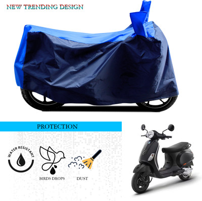 ANTHUB Waterproof Two Wheeler Cover for Vespa(Notte 125, Black, Blue)