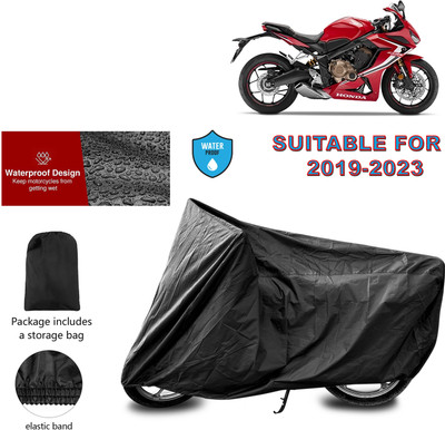 PAGORA Waterproof Two Wheeler Cover for Honda(CBR650R, Black)